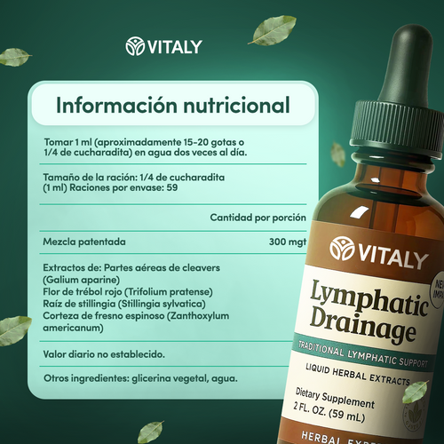 VITALY® Natural Lymphatic Drainage Drops – Honey Flavor